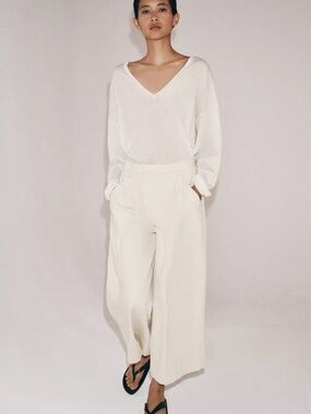 Zara High Waist Linen Pants